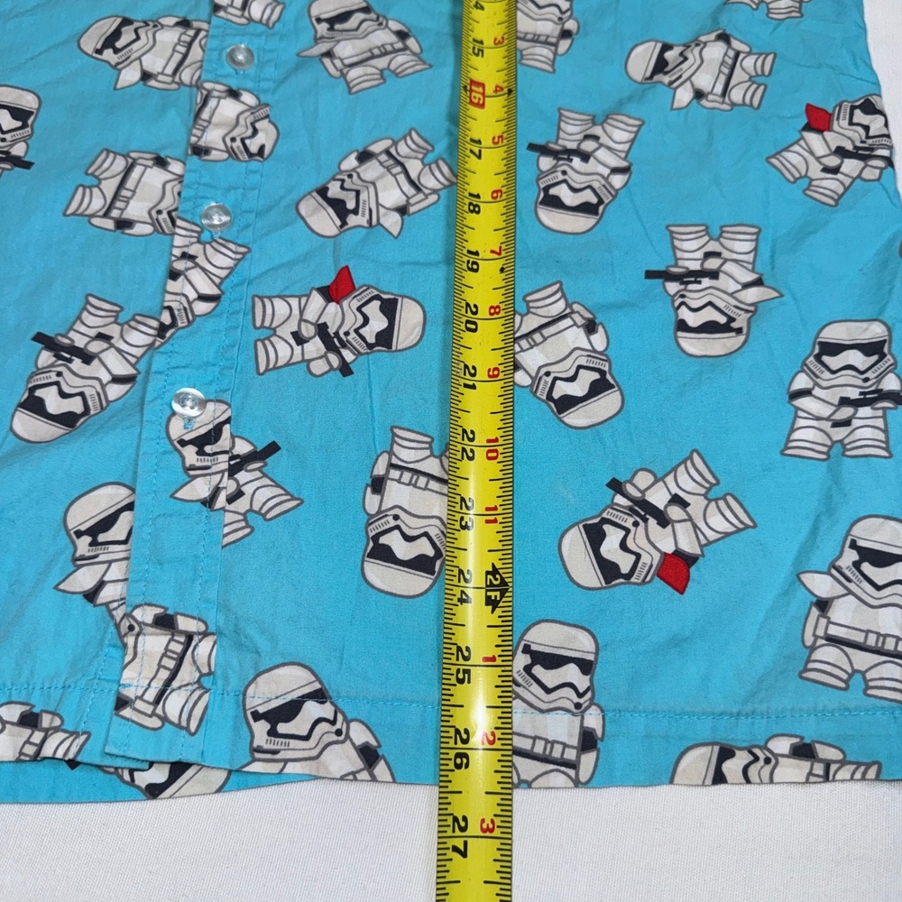 Disney Parks Star Wars Stormtrooper Button Down Shirt Mens Medium Blue Cotton - Picture 5 of 12